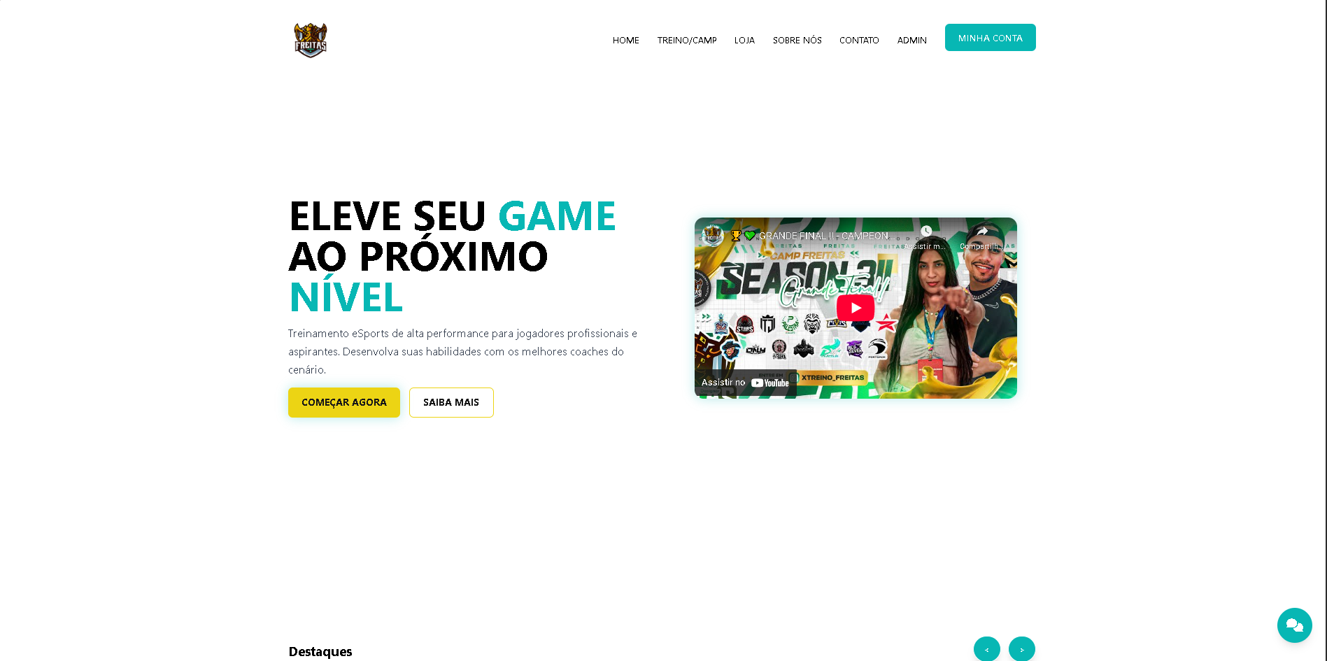 Org Freitas - Plataforma de eSports com Loja e Tokens